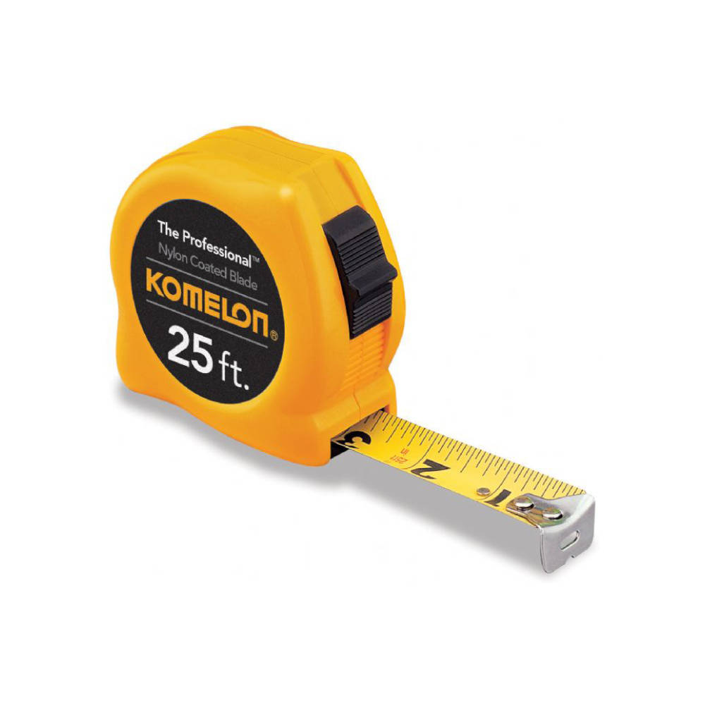 Komelon Professional Series Tape Measure with Yellow Case