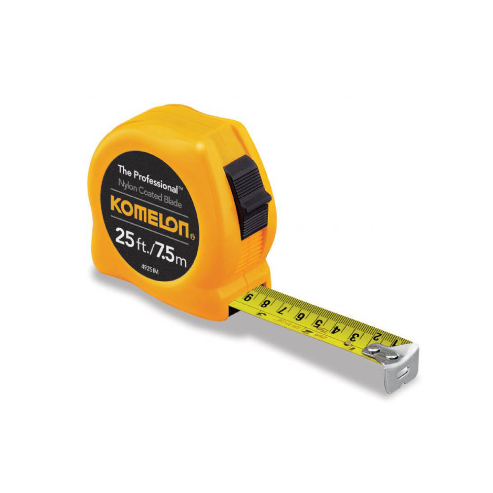 Komelon Professional Series Tape Measure w/Yellow Case (Inch/Metric)