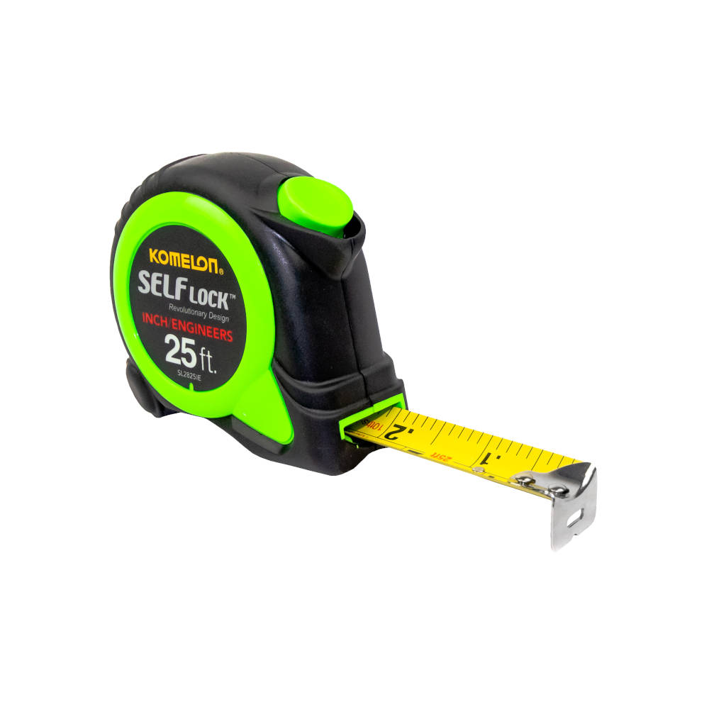 Komelon Self Lock Series Tape Measure with Green Case