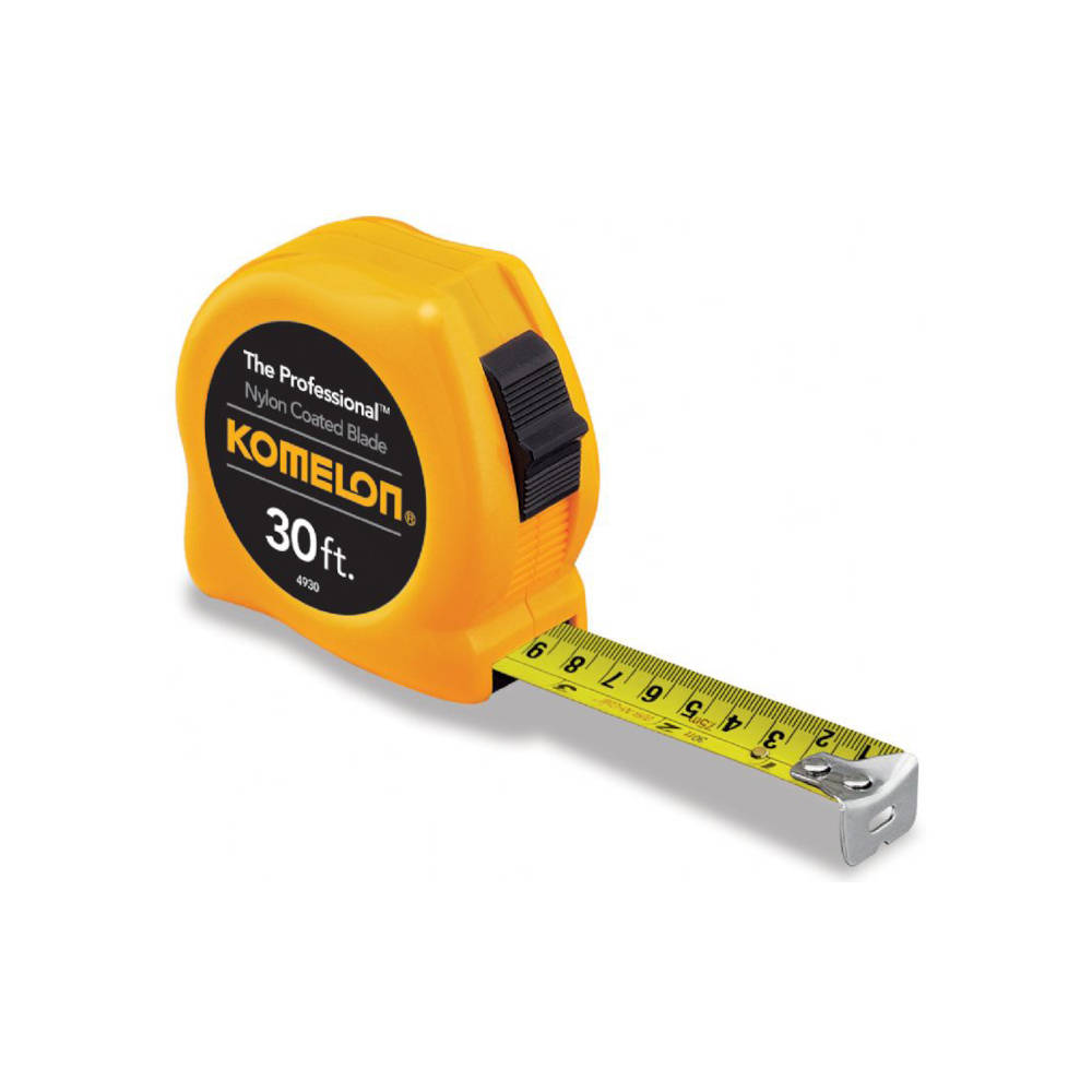 Komelon Professional Series Tape Measure with Yellow Case