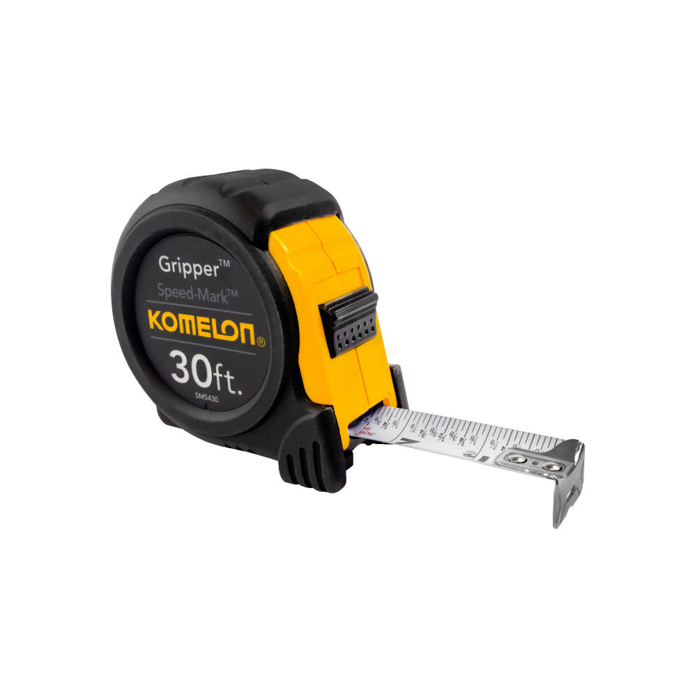 Komelon Gripper Speed Mark Series Tape Measure w/Fractional Graduation