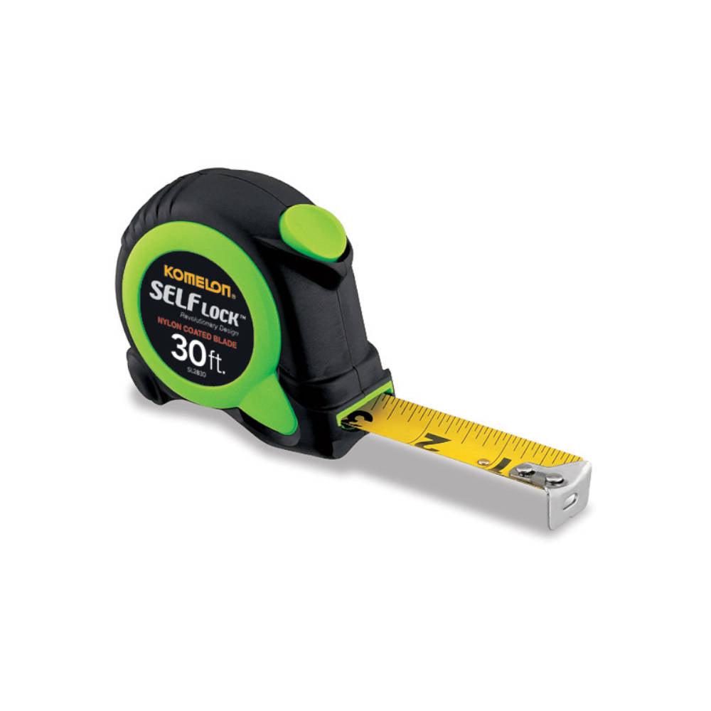 Komelon Self Lock Series Tape Measure with Green Case
