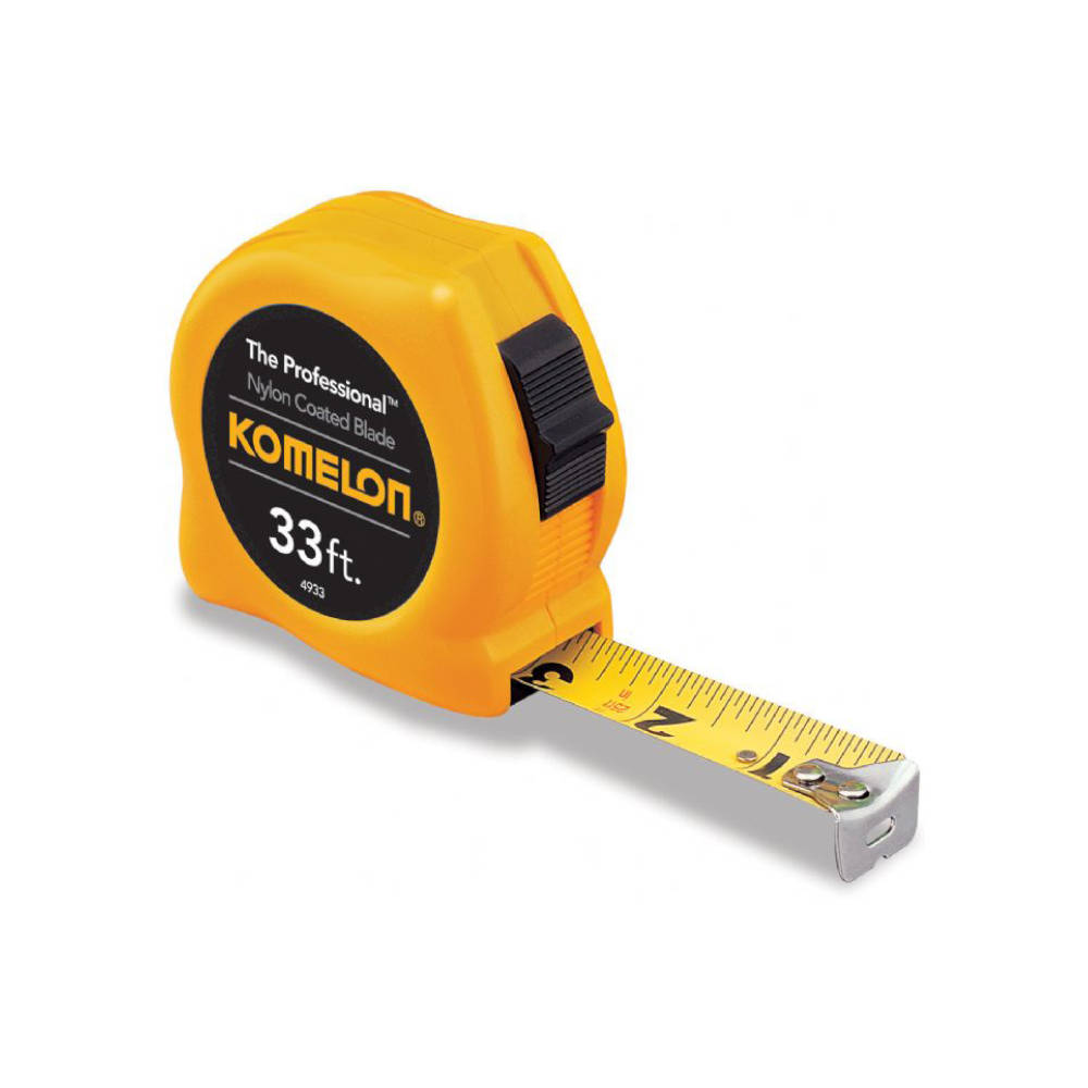 Komelon Professional Series Tape Measure with Yellow Case