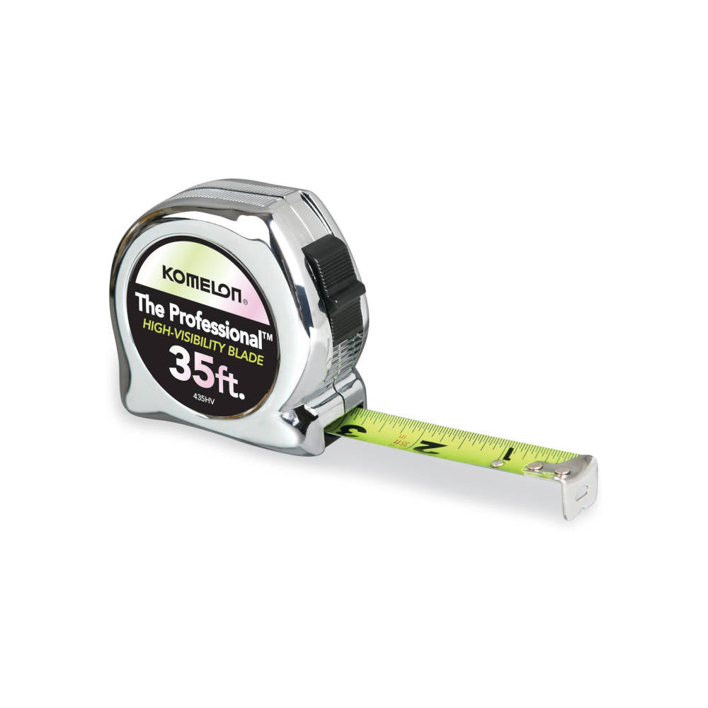 Komelon Chrome Professional Series with High Visibility Blade Tape Measure