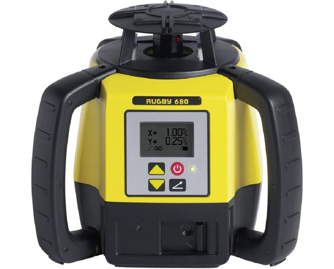 Leica 6011159 Rugby 680 Dual Grade Laser Level w/ Rod Eye 120 & Li-Ion