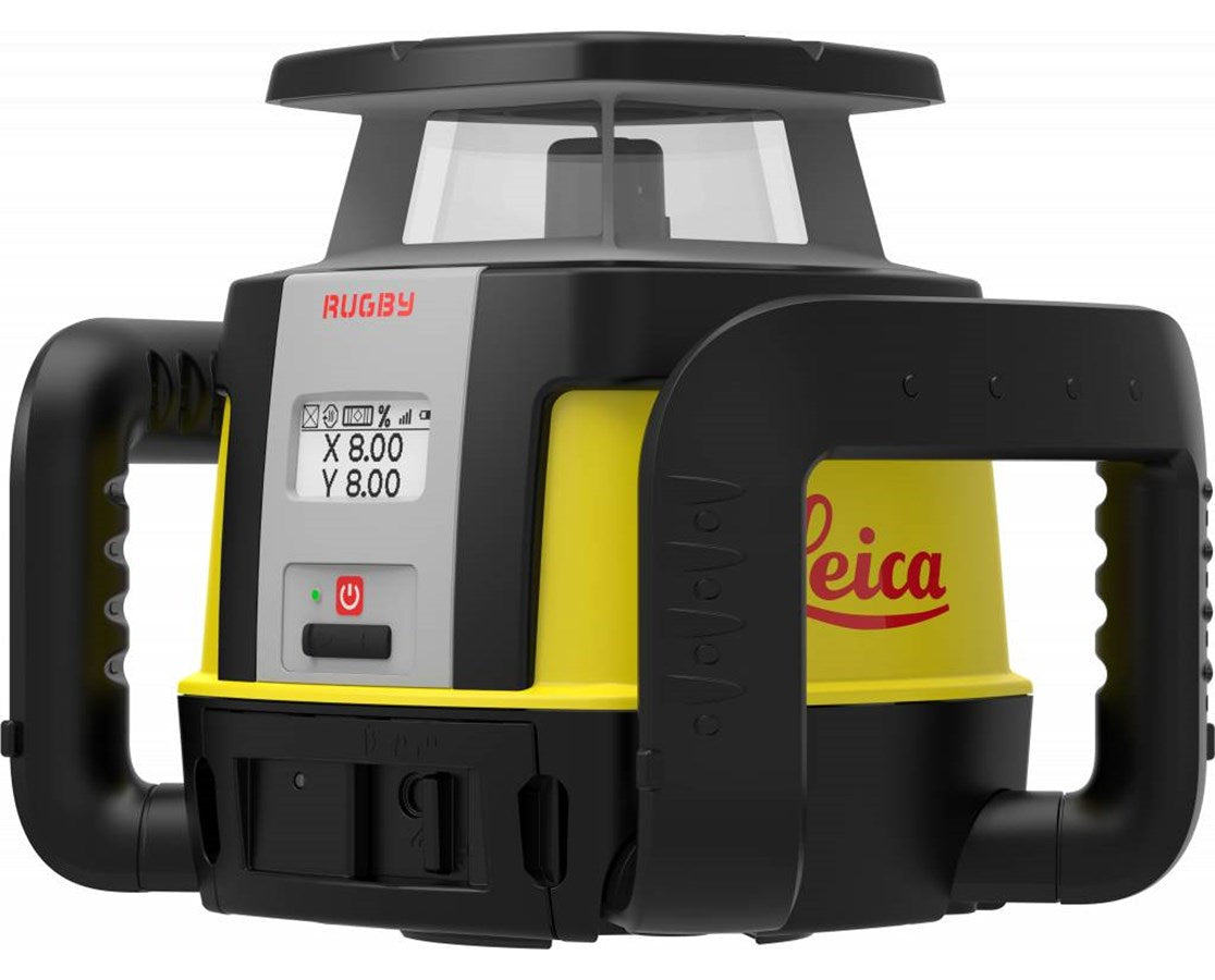 Leica 6012277 Rugby CLH Horizontal Rotary Laser Level w/ CLX 300 Function & CLC Remote/Receiver- Horizontal & Dial-In Single Grade