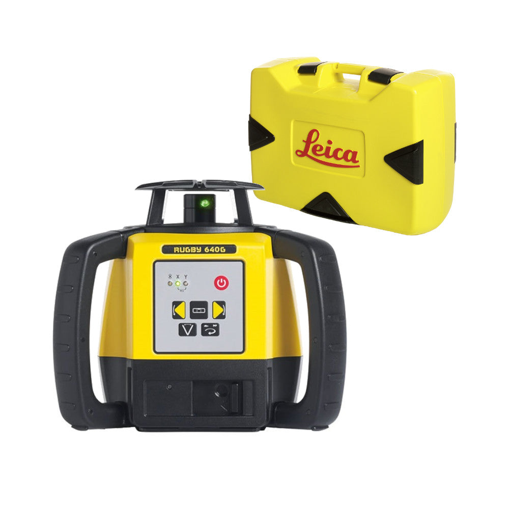 Leica Rugby 640G Green Rotary Laser Level w/ Hard Carrying Case | 845495