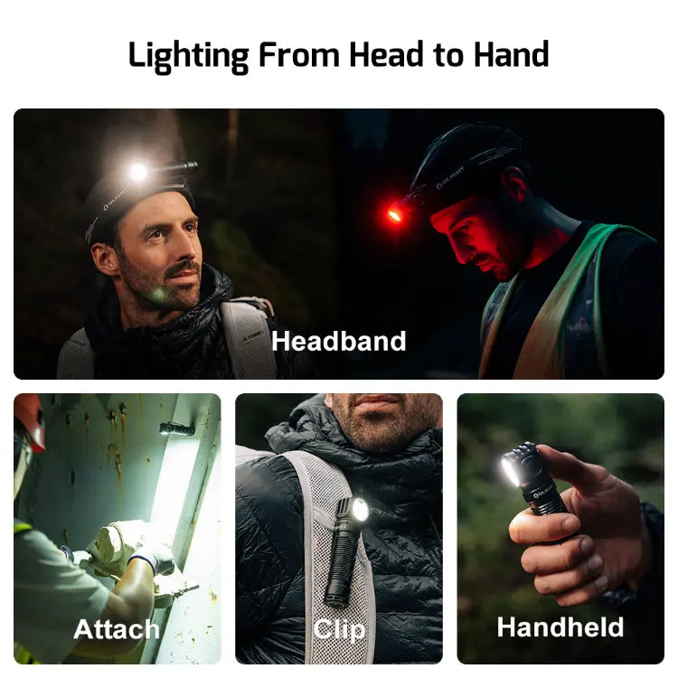 OLIGHT PERUN3BK Perun 3 Headlamp 3000 Lumens White Light and Red Light - Black