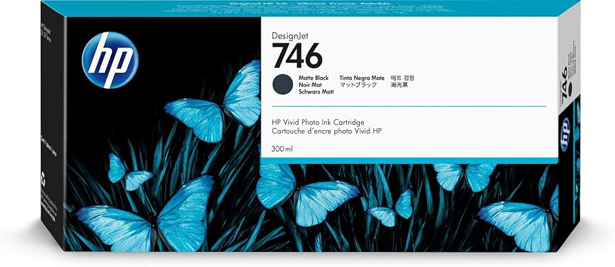 New, Pre-Owned - HP 746 300-ml Matte Black DesignJet Inkjet Cartridge, P2V83A