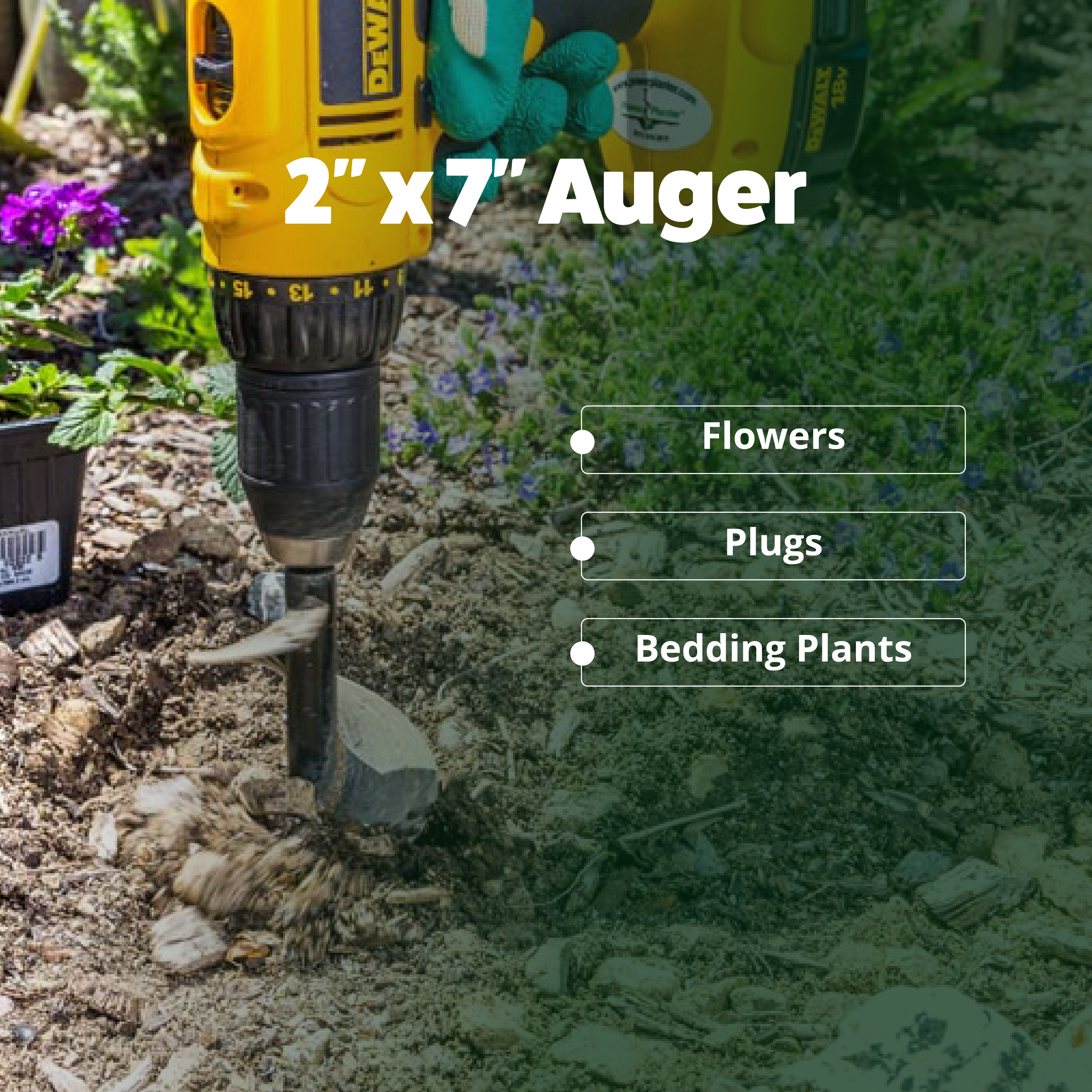 Garden Auger Starter Pack (2" x 7" and 3" x 7")