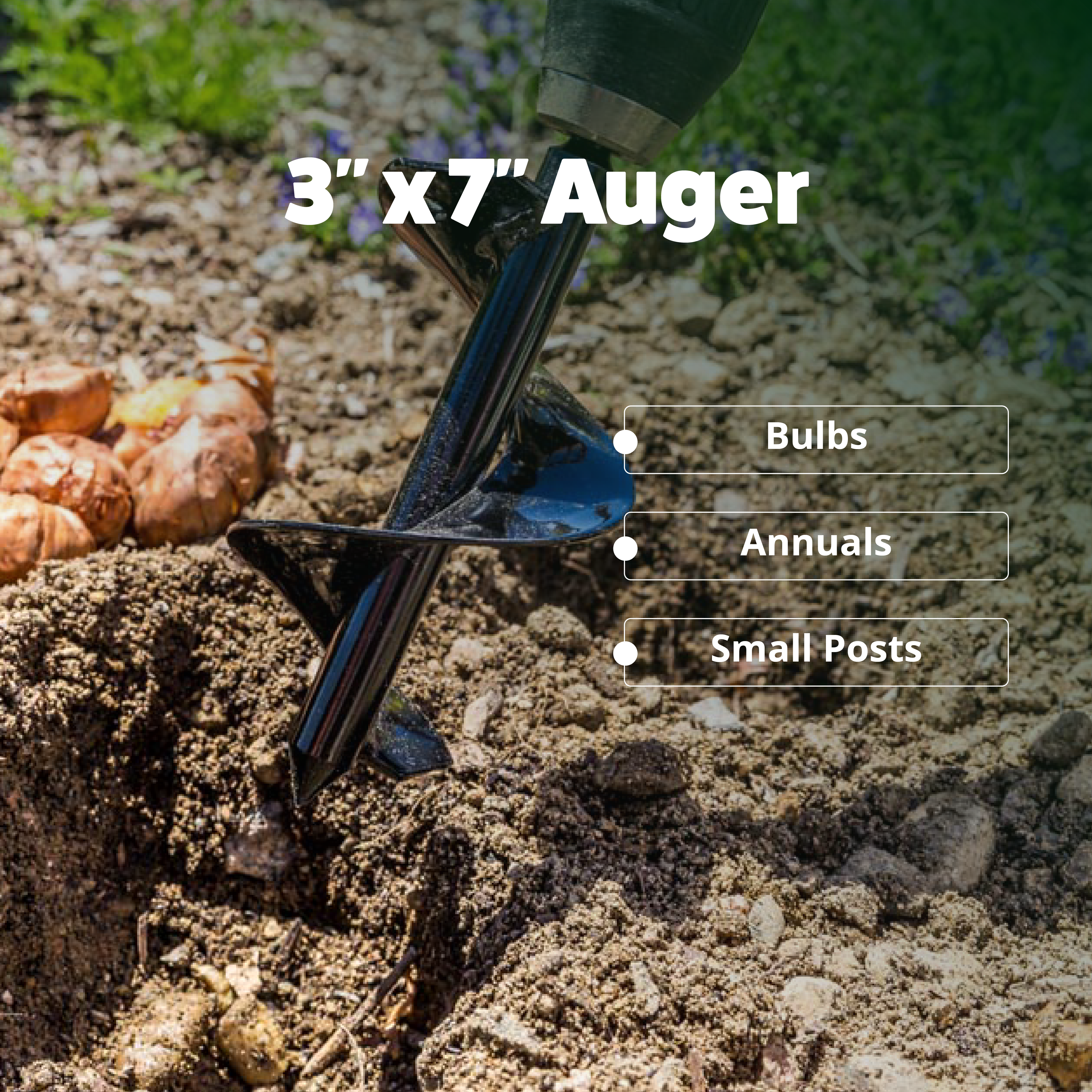 Garden Auger Starter Pack (2" x 7" and 3" x 7")