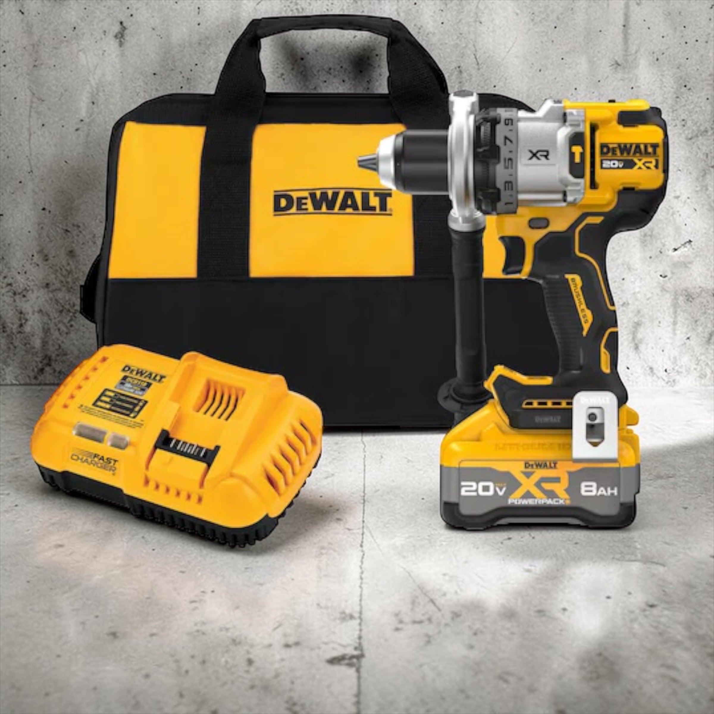 DEWALT DCD1007WW1 20V MAX* XR® Cordless 3-Speed Hammer Drill Kit