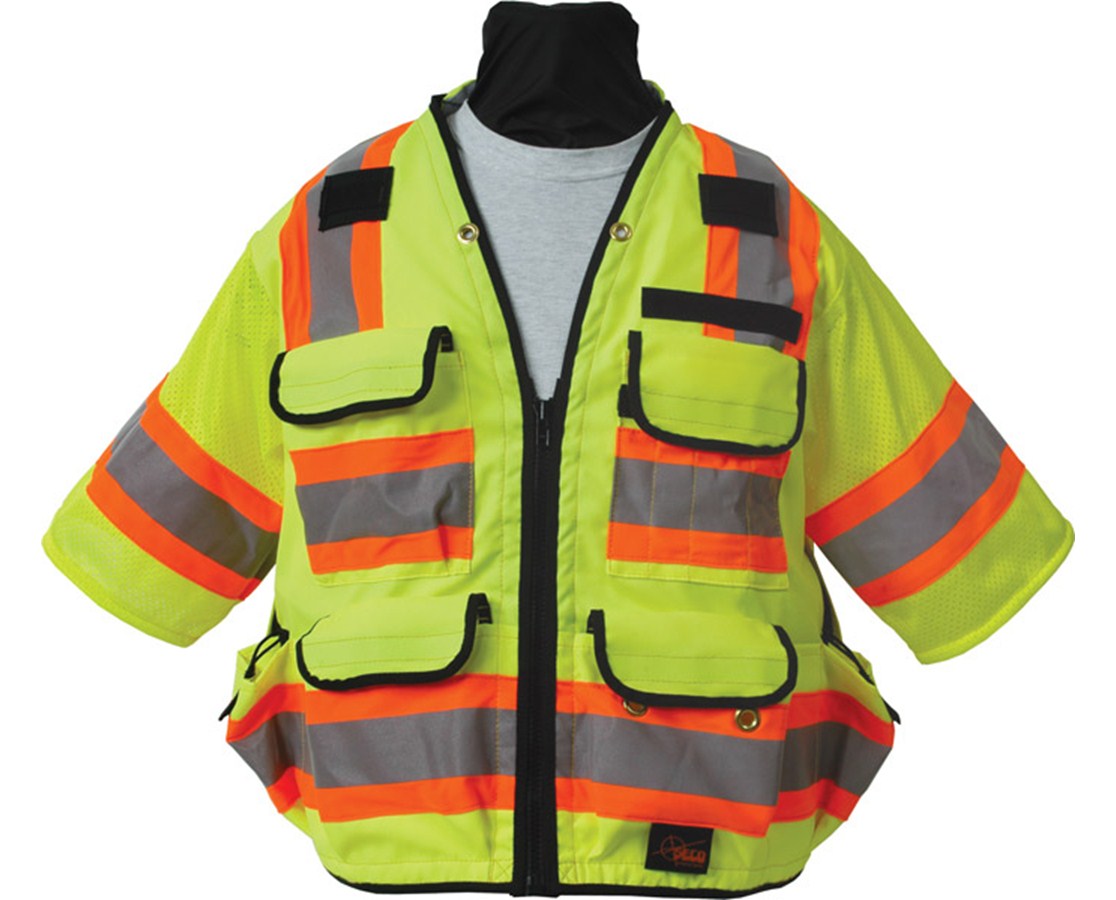 Seco 8365-Series Class 3 Surveyors Utility Vest S Fluorescent Yellow