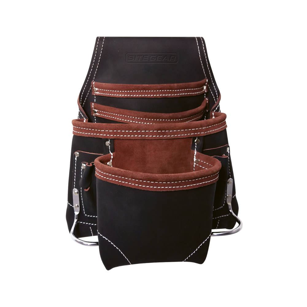 SitePro 10-Pocket Oily-Tanned Leather Tool and Nail Pouch | 51-10110-TS