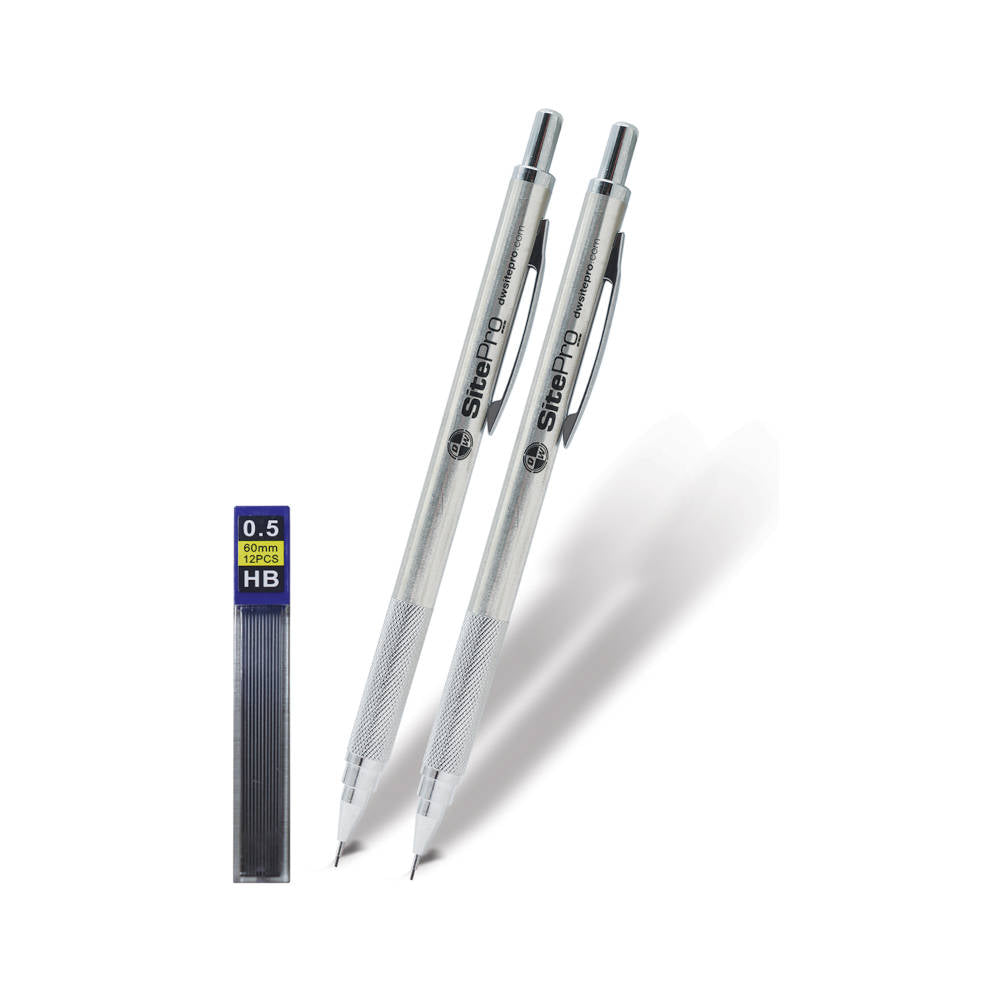 SitePro Mechanical Pencil Set, 0.5mm (2 pencils, 1 refill lead) | 17-MP205