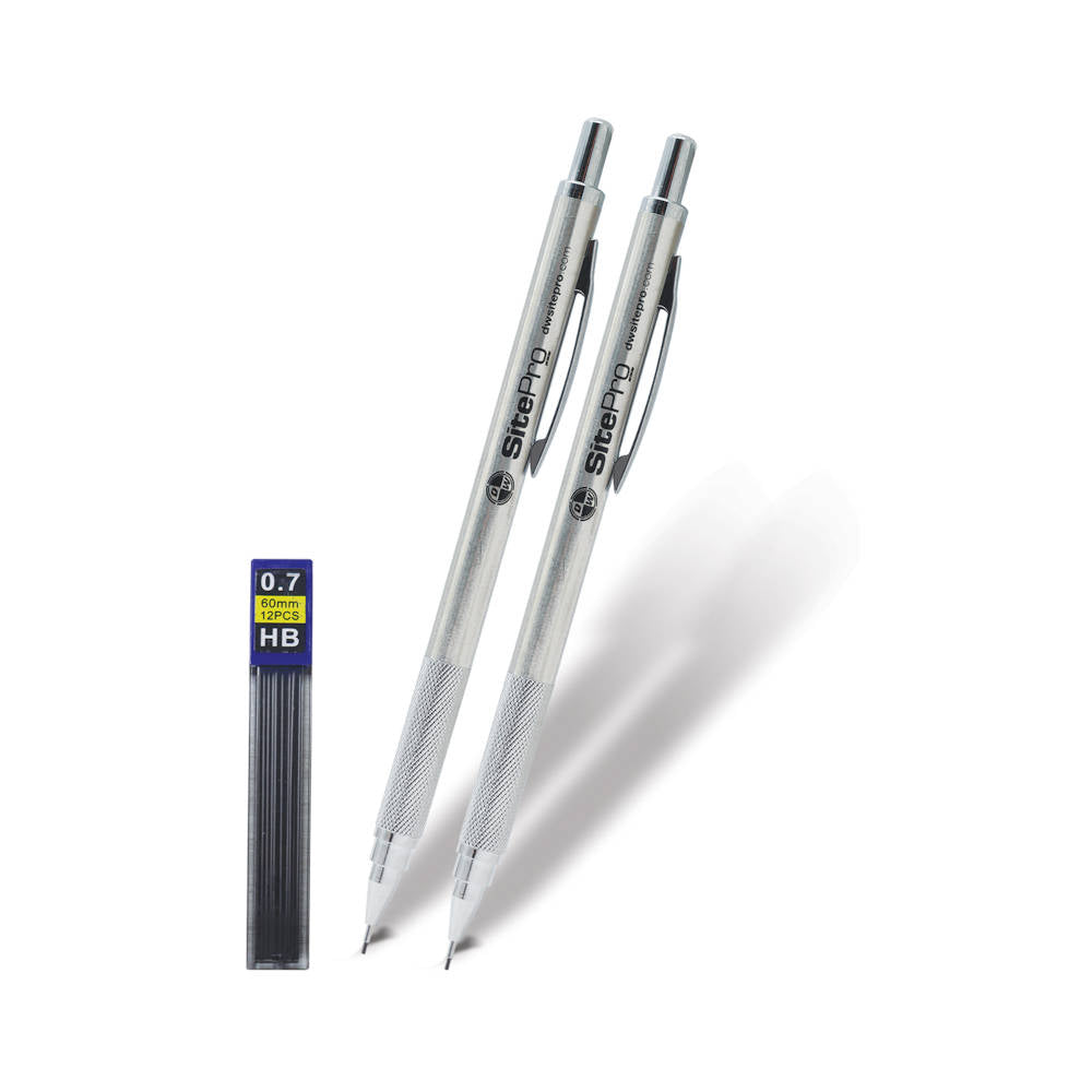 SitePro Mechanical Pencil Set, 0.7mm (2 pencils, 1 refill lead) | 17-MP207