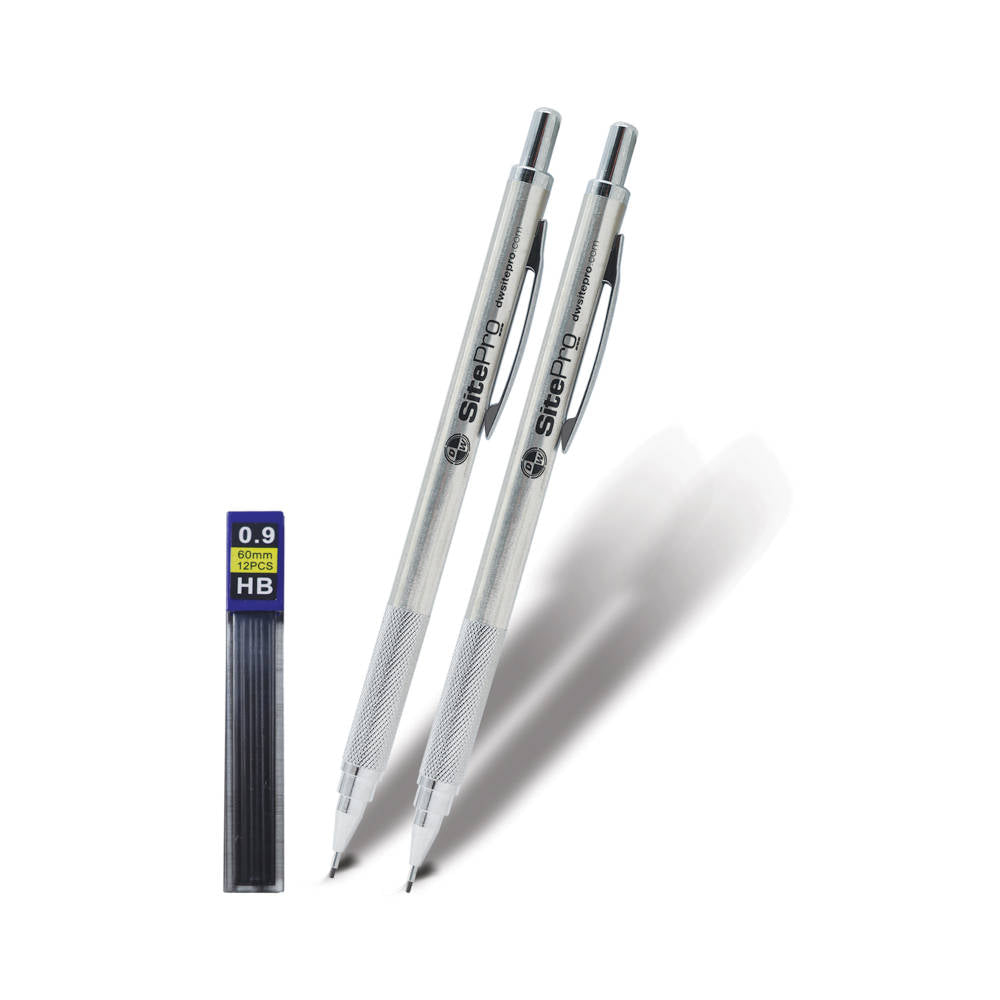 SitePro Mechanical Pencil Set, 0.9mm (2 pencils, 1 refill lead) | 17-MP209