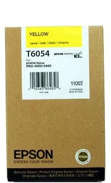 New, Pre-Owned - Epson T6054 Yellow Ink Cartridge, T605400