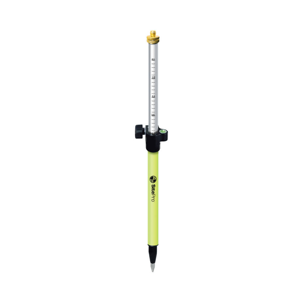 SitePro 2.3ft Mini Prism Pole w/Adjustable 5/8-11 Adapter (Fluorescent Yellow) | 07-4027-TMA-FY