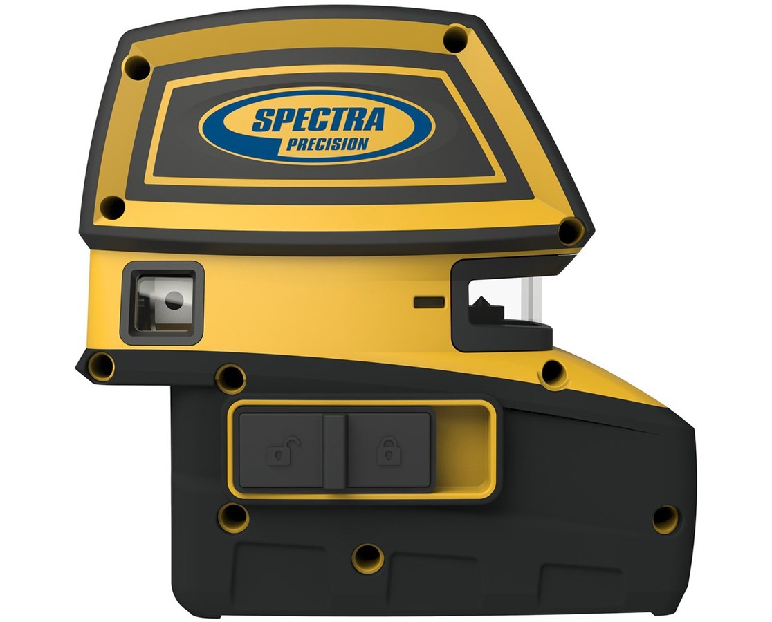 Spectra Precision LT52G-2 5-Point and 2-Cross Green Beam Line Laser Level with HR1220 Receiver