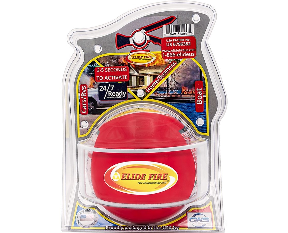 Elide Fire ELY4 Automatic Fire Extinguisher 4" Ball w/ Wall Bracket
