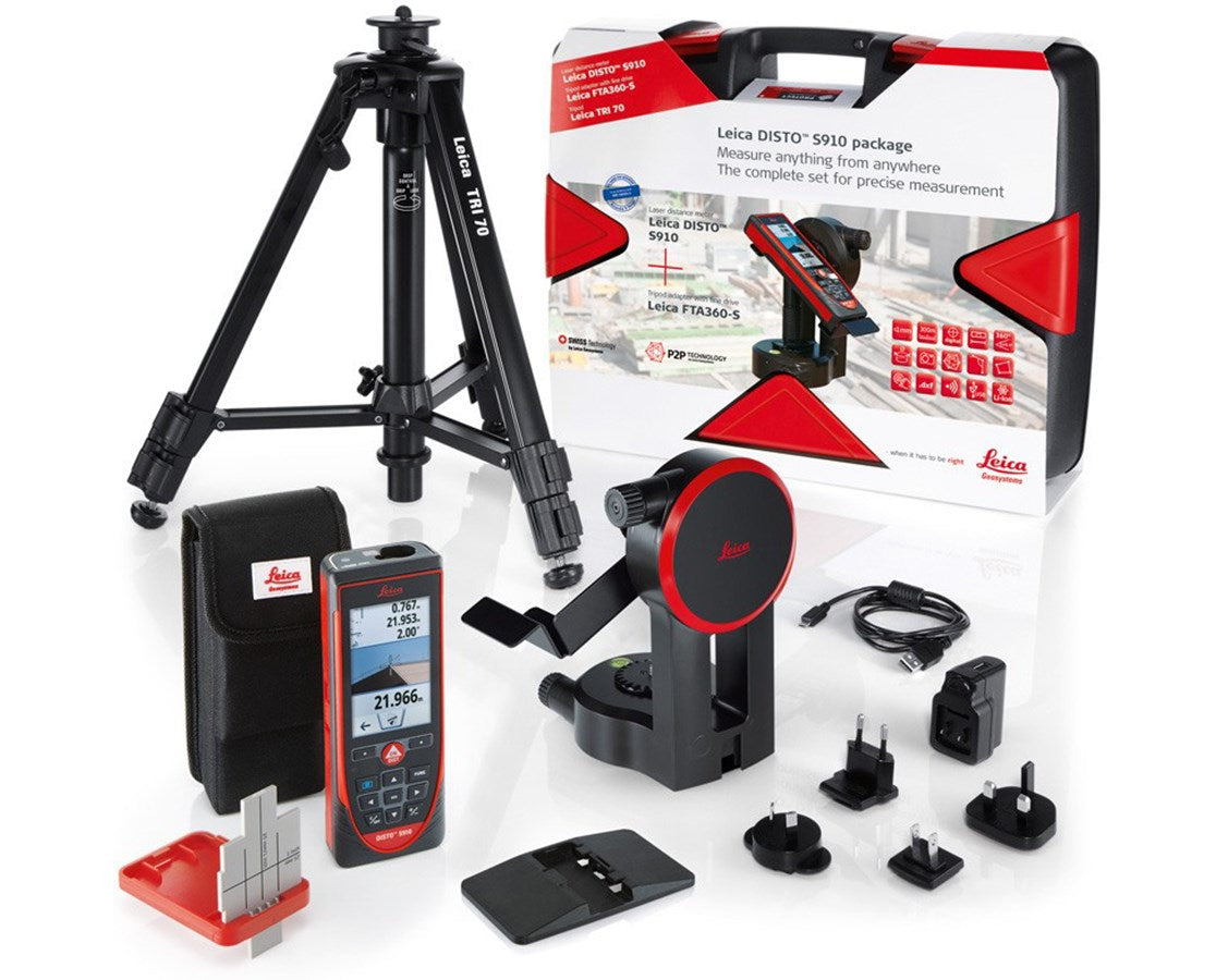 Leica 6010741 Disto S910 Laser Distance Meter Exterior Pro Kit