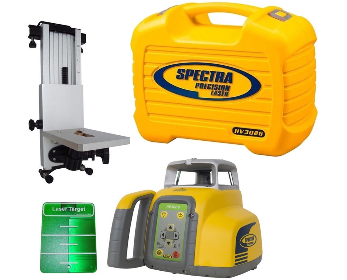 Spectra Precision HV302G-2 HV302G Green Beam Self Leveling Rotary Laser With HR150U Receiver